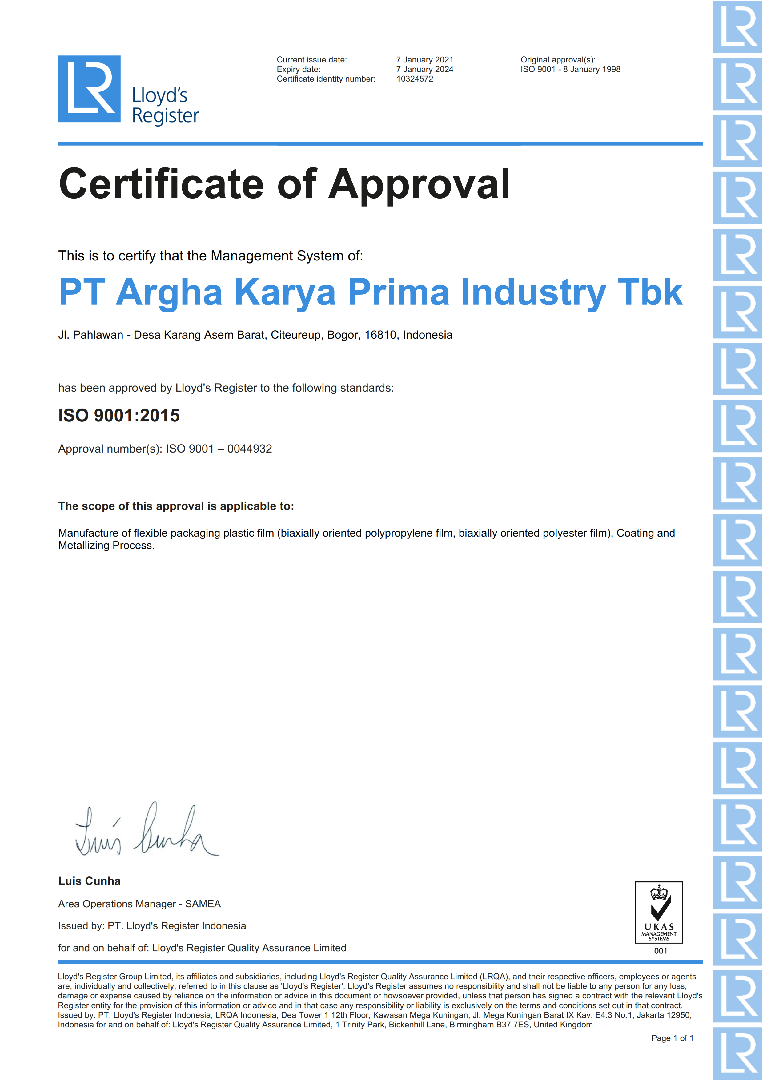 ISO 9001 Certification